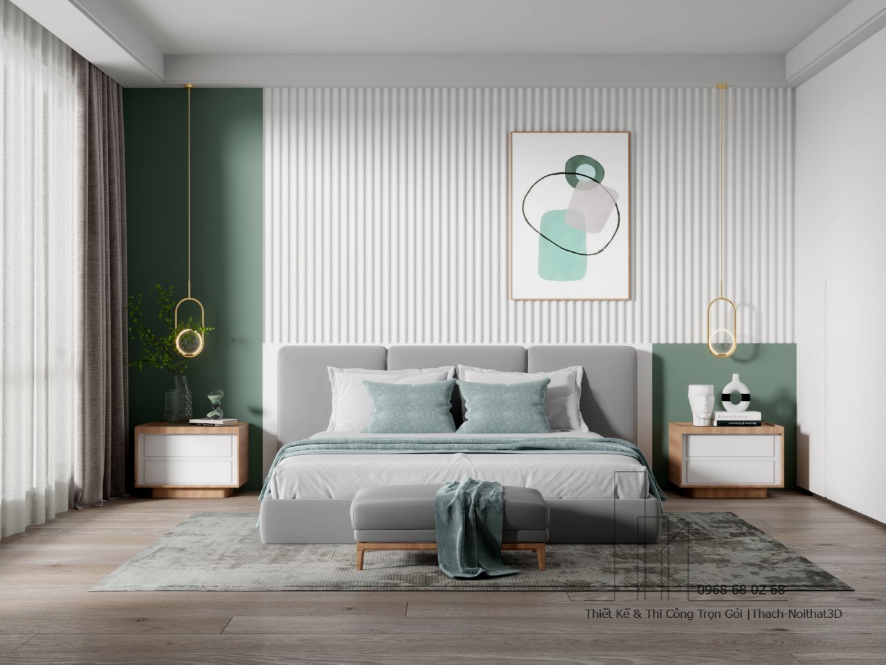Thi Công Nội Thất Phòng Khách Đẹp Giá Rẻ Tại Hóc Môn | Nội Thất 3D - Thuận Thiên Nội thất phòng khách tại Hóc Môn phong cách Japandi