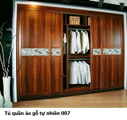 Tủ quần áo gỗ tự nhiên giá rẻ 007