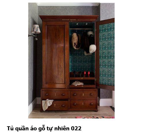 Tủ áo gỗ tự nhiên giá rẻ 022