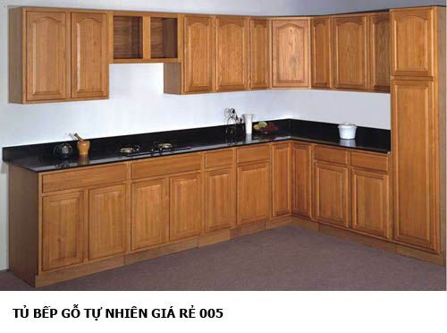 tủ bếp gỗ tự nhiên giá rẻ 005