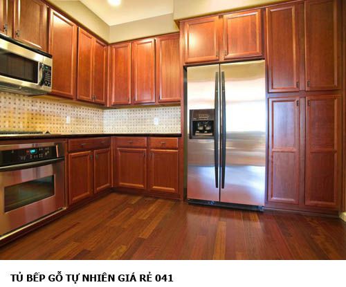 tủ bếp gỗ tự nhiên giá rẻ 041