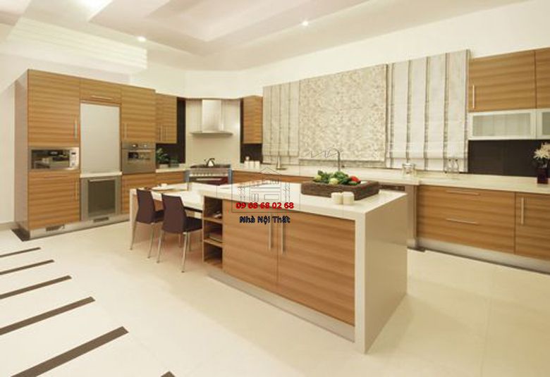 Tủ bếp gỗ công nghiệp giá rẻ | Nội Thất 3D - Thuận Thiên thiết kế tủ bếp gỗ công nghiệp giá rẻ chuyên nghiệp
