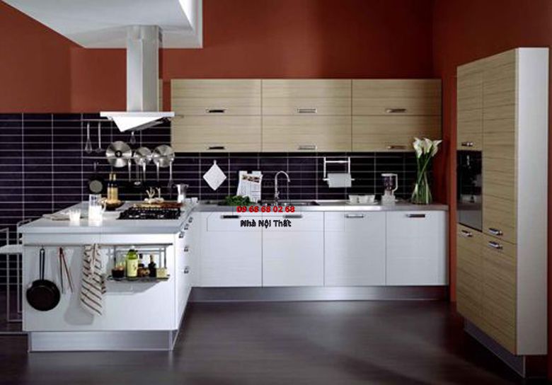 Tủ bếp gỗ công nghiệp giá rẻ | Nội Thất 3D - Thuận Thiên lắp đặt tủ bếp gỗ công nghiệp giá rẻ giá tốt