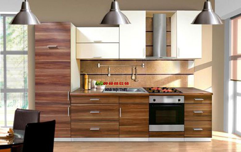 Tủ bếp gỗ công nghiệp giá rẻ | Nội Thất 3D - Thuận Thiên hoàn thiện tủ bếp gỗ công nghiệp giá rẻ theo yêu cầu
