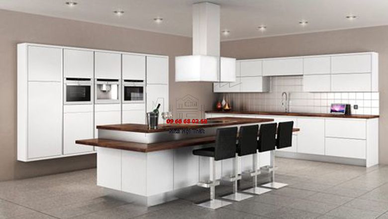 Tủ bếp gỗ công nghiệp giá rẻ | Nội Thất 3D - Thuận Thiên thiết kế tủ bếp gỗ công nghiệp giá rẻ tại tphcm
