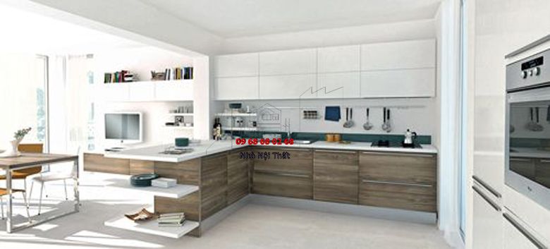 Tủ bếp gỗ công nghiệp giá rẻ | Nội Thất 3D - Thuận Thiên hoàn thiện tủ bếp gỗ công nghiệp giá rẻ giá tốt