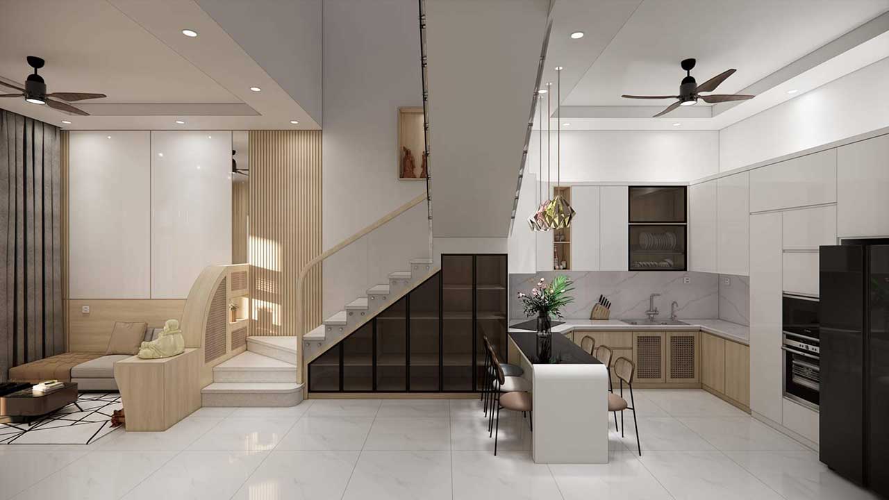 +100 bộ trọn gói nội thất nhà phố | Nội Thất 3D - Thuận Thiên Bộ đồ gỗ nội thất trọn gói cho nhà phố hiện đại – đồng bộ phòng khách, phòng ngủ, bếp ăn.