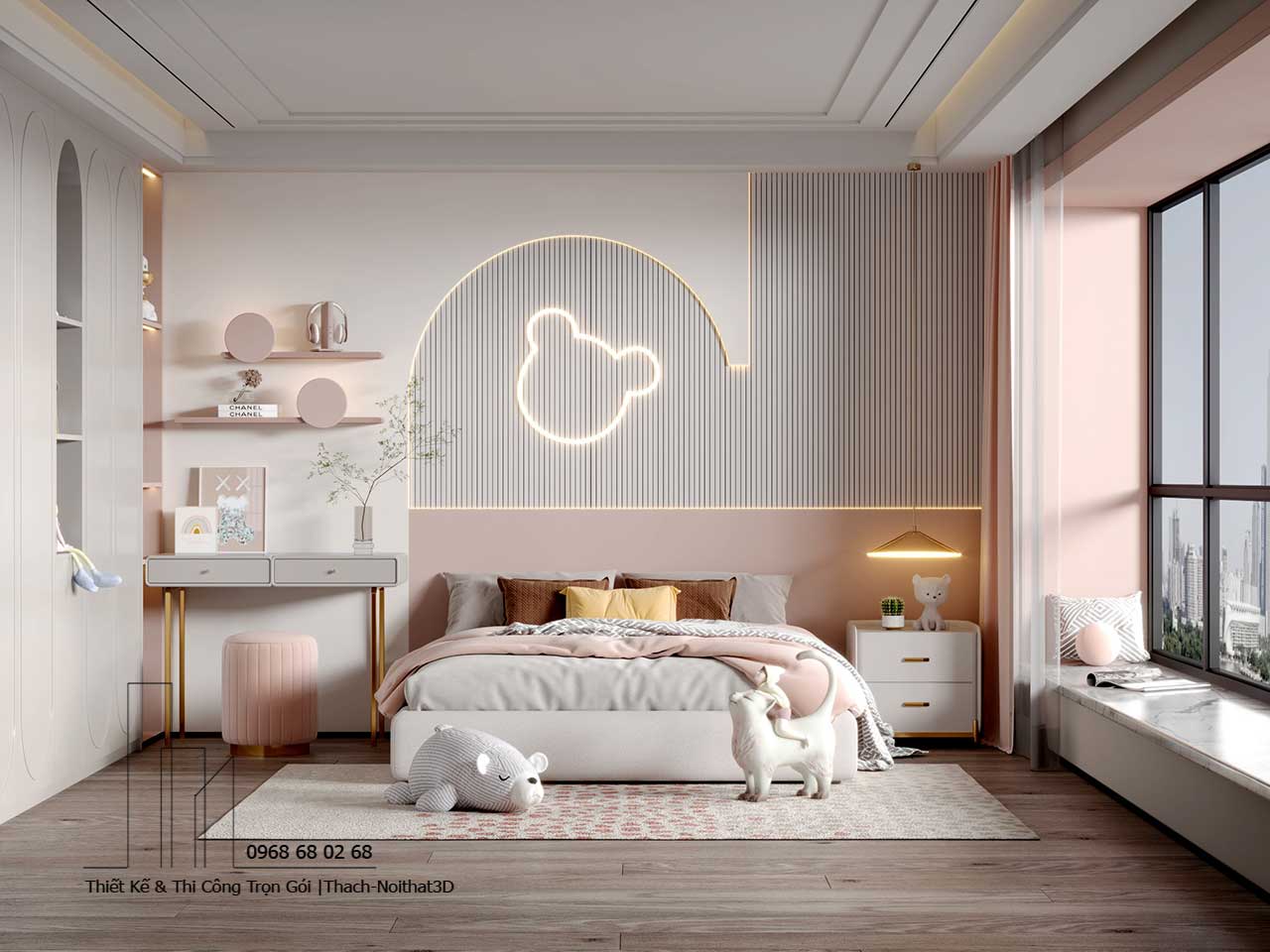 Giường ngủ gỗ công nghiệp hiện đại giá rẻ tại Hóc Môn.