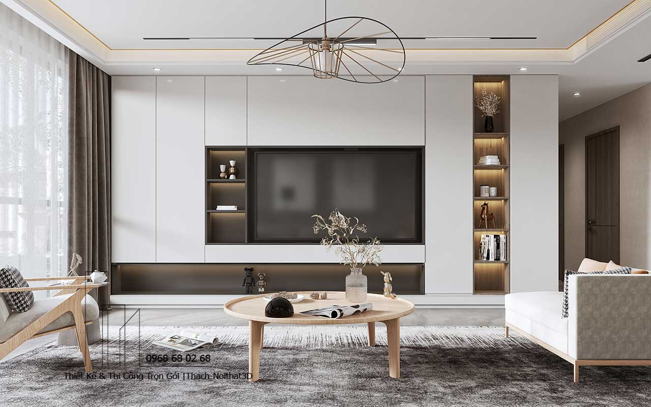 Nội thất phòng khách gỗ công nghiệp giá rẻ tại TPHCM.