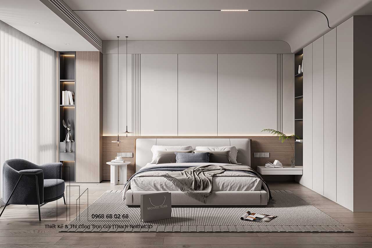 Nội Thất Đồ Gỗ Giá Rẻ Tại TPHCM 2025 – Thi Công Trọn Gói, Uy Tín | Nội Thất 3D - Thuận Thiên Nội thất phòng ngủ hiện đại giá rẻ tại TPHCM.