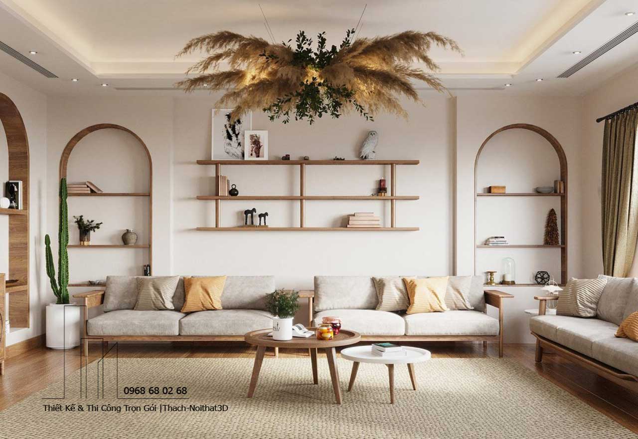 Nội Thất Đồ Gỗ Giá Rẻ Tại TPHCM 2025 – Thi Công Trọn Gói, Uy Tín | Nội Thất 3D - Thuận Thiên Phong cách Scandinavian kết hợp nội thất gỗ công nghiệp tại căn hộ TPHCM.