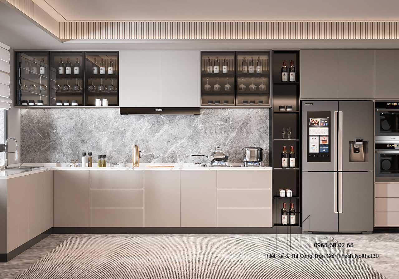 Mẫu Nội Thất Nhà Bếp Đẹp Giá Rẻ Tại TPHCM – 50+ Xu Hướng 2025 | Nội Thất 3D - Thuận Thiên Mẫu tủ bếp gỗ công nghiệp đẹp phong cách Bắc Âu