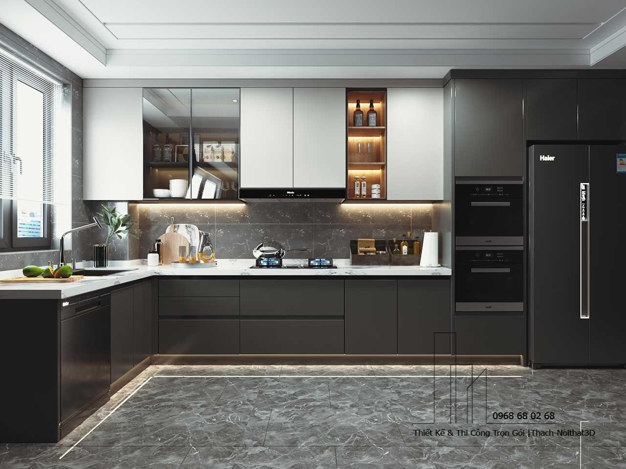 40 Mẫu Nội Thất Nhà Bếp Giá Rẻ | Thi Công 10–15 Ngày 2025 | Nội Thất 3D - Thuận Thiên Thi công nội thất nhà bếp giá rẻ tại HCM