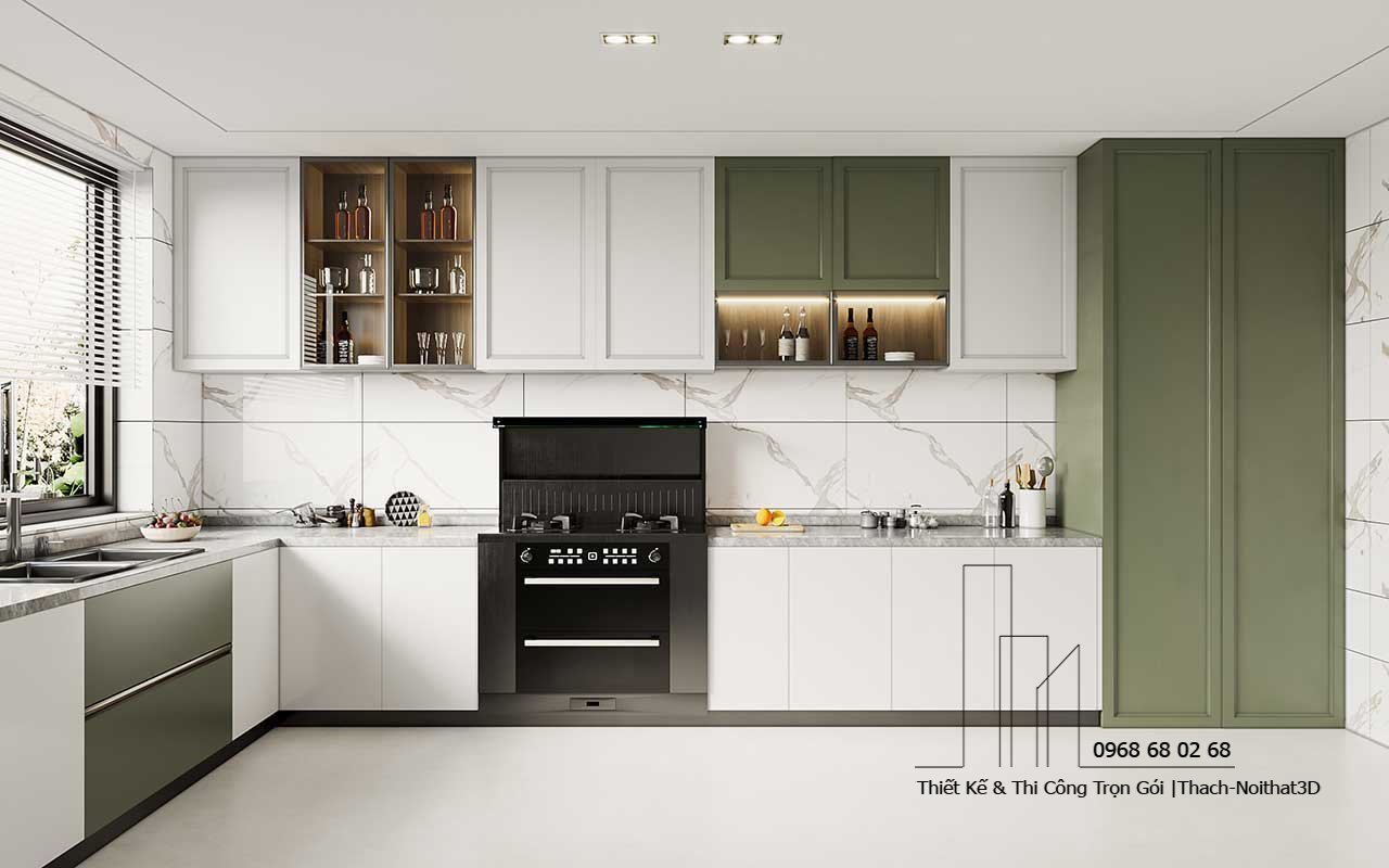 40 Mẫu Nội Thất Nhà Bếp Giá Rẻ | Thi Công 10–15 Ngày 2025 | Nội Thất 3D - Thuận Thiên Mẫu nội thất nhà bếp giá rẻ gỗ tự nhiên