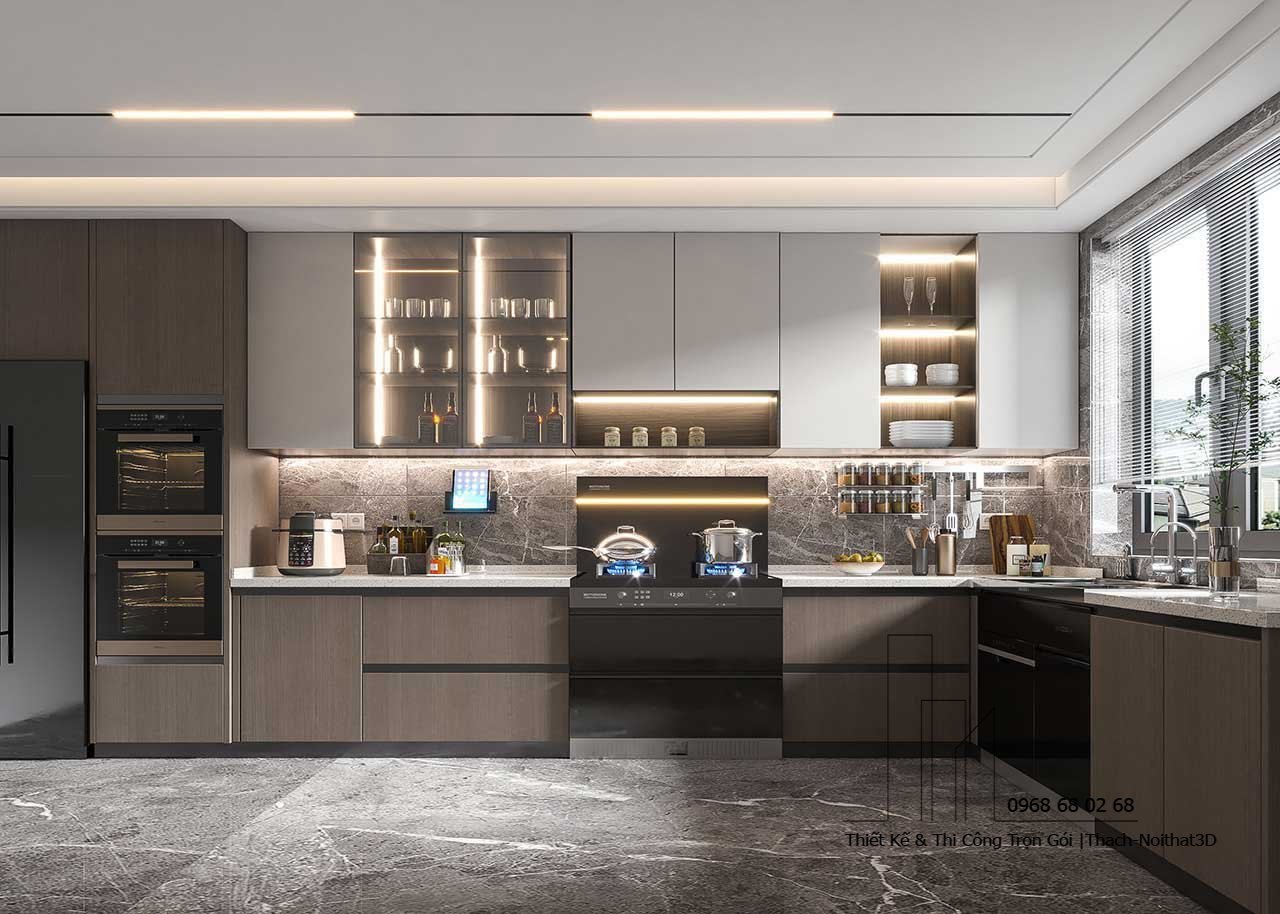 40 Mẫu Nội Thất Nhà Bếp Giá Rẻ | Thi Công 10–15 Ngày 2025 | Nội Thất 3D - Thuận Thiên Thi công tủ bếp hiện đại gỗ công nghiệp tại HCM