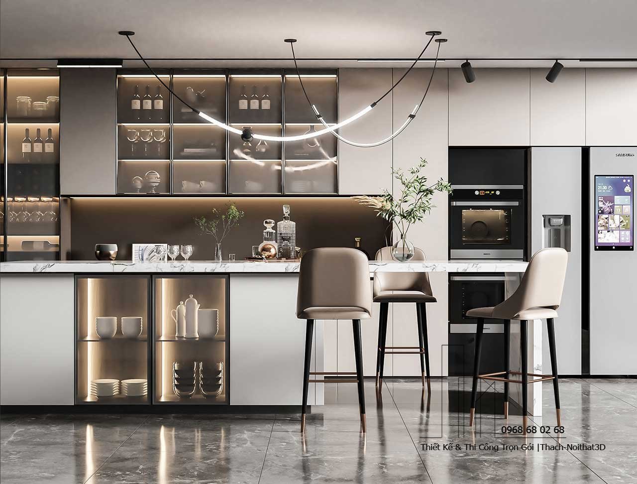 40 Mẫu Nội Thất Nhà Bếp Giá Rẻ | Thi Công 10–15 Ngày 2025 | Nội Thất 3D - Thuận Thiên Nội thất tủ bếp hiện đại gỗ công nghiệp chung cư
