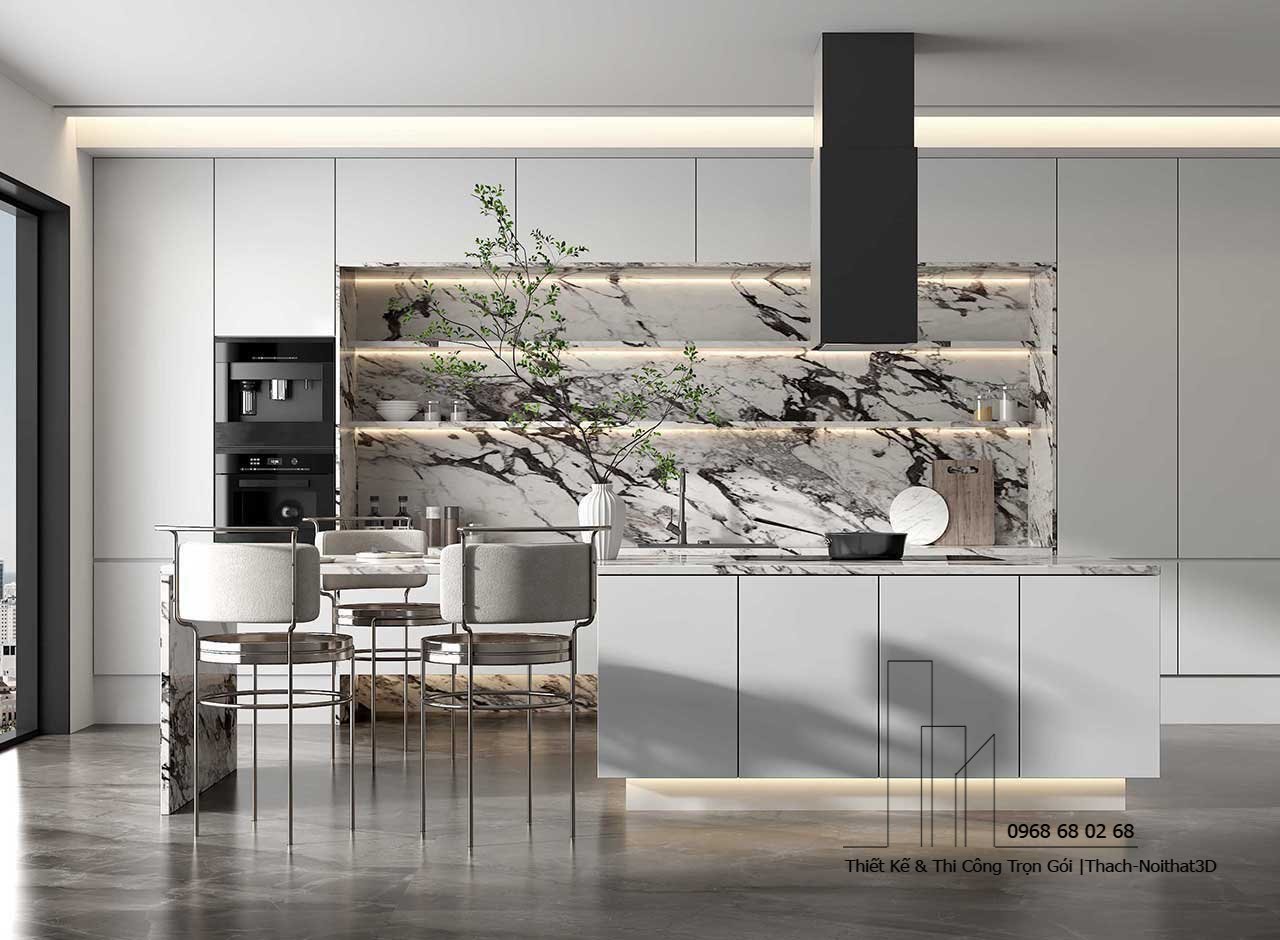 40 Mẫu Nội Thất Nhà Bếp Giá Rẻ | Thi Công 10–15 Ngày 2025 | Nội Thất 3D - Thuận Thiên Tủ bếp hiện đại gỗ công nghiệp MDF lõi xanh