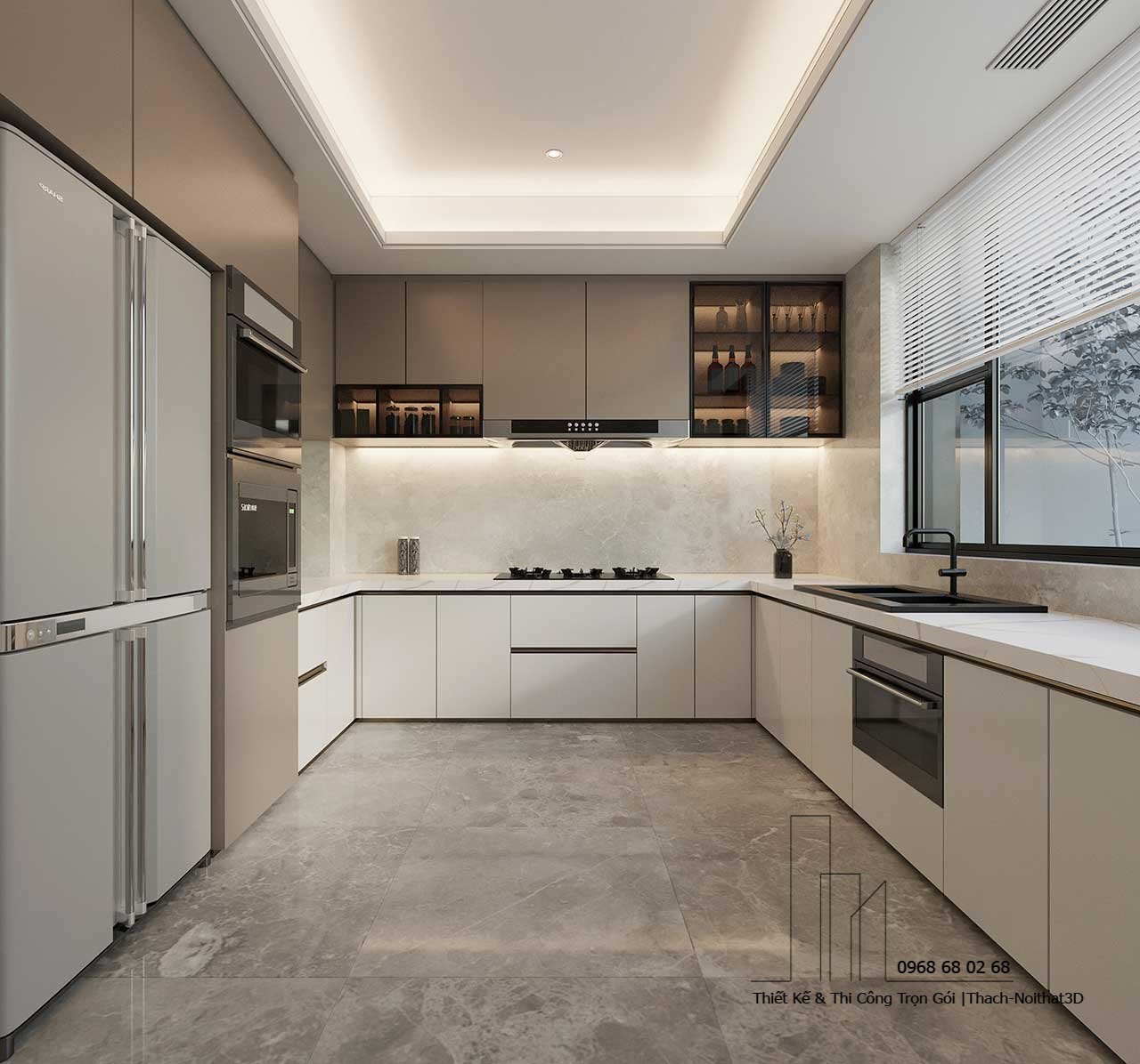 40 Mẫu Nội Thất Nhà Bếp Giá Rẻ | Thi Công 10–15 Ngày 2025 | Nội Thất 3D - Thuận Thiên Tủ bếp hiện đại gỗ công nghiệp phủ Melamine