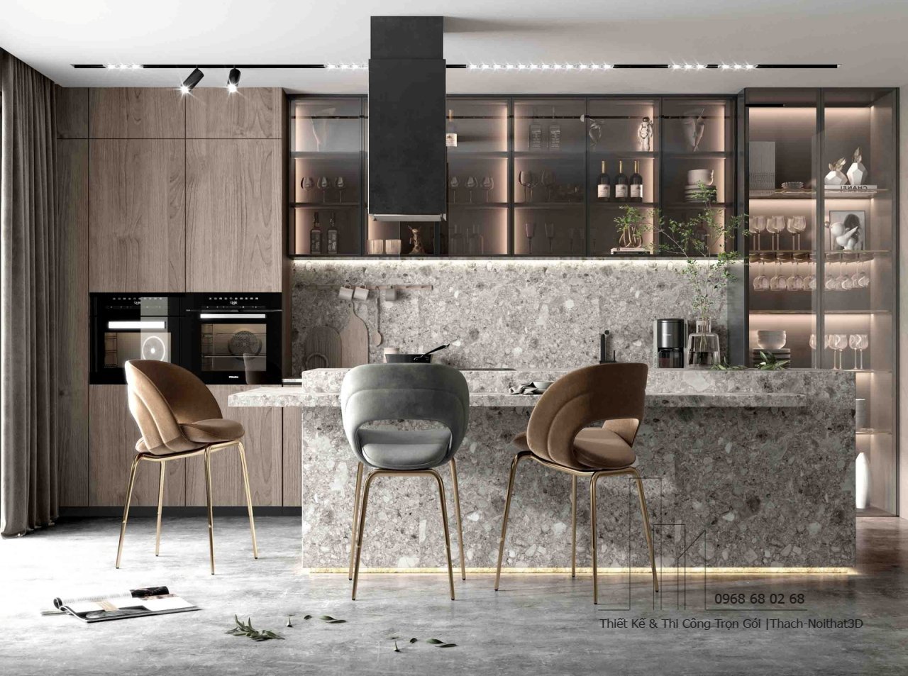Nội Thất Đồ Gỗ Bình Dương Đẹp Giá Rẻ 2025 – Thi Công Trọn Gói Uy Tín | Nội Thất 3D - Thuận Thiên Thiet ke do go Binh Duong phong bep phong cach tham my