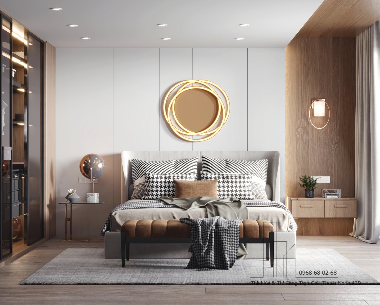 Thiết kế combo phòng ngủ giá rẻ sang trọng