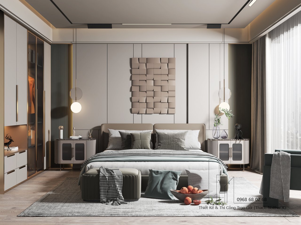 Mẫu decor phòng ngủ giá rẻ phong cách Bắc Âu