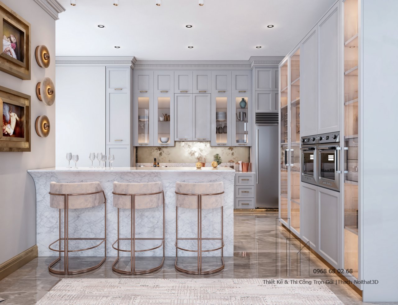 100+ Tủ Bếp Hiện Đại Đẹp Giá Rẻ, Thi Công Trọn Gói Tại TPHCM | Nội Thất 3D - Thuận Thiên Xưởng chế tác kệ bếp gỗ hiện đại kiểu dáng mới