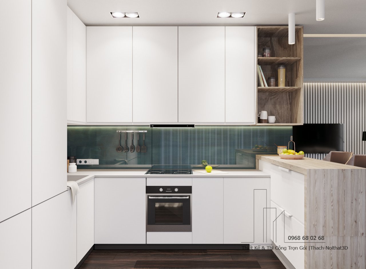 100+ Tủ Bếp Hiện Đại Đẹp Giá Rẻ, Thi Công Trọn Gói Tại TPHCM | Nội Thất 3D - Thuận Thiên Xưởng sản xuất kệ bếp gỗ hiện đại Laminate chống ẩm