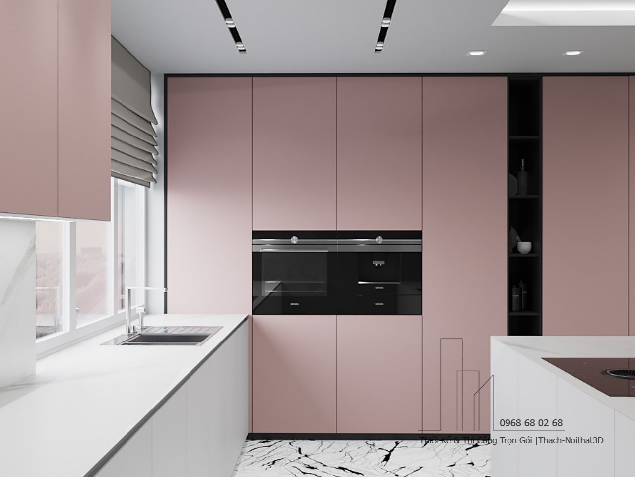 100+ Tủ Bếp Hiện Đại Đẹp Giá Rẻ, Thi Công Trọn Gói Tại TPHCM | Nội Thất 3D - Thuận Thiên Cửa hàng kệ bếp hiện đại đẹp phong cách tối giản