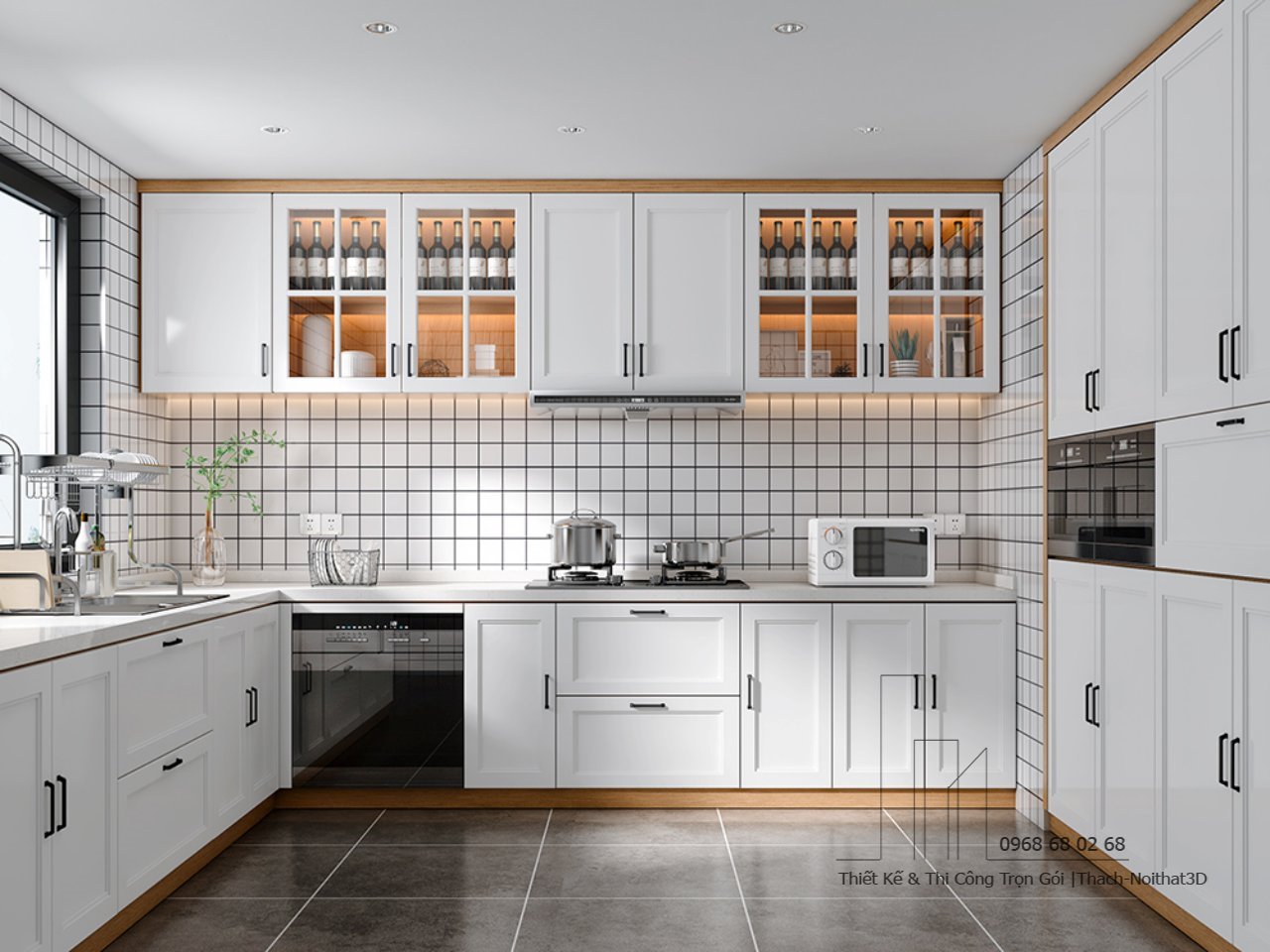 100+ Tủ Bếp Hiện Đại Đẹp Giá Rẻ, Thi Công Trọn Gói Tại TPHCM | Nội Thất 3D - Thuận Thiên Mẫu kệ bếp hiện đại đẹp phong cách Nhật Bản