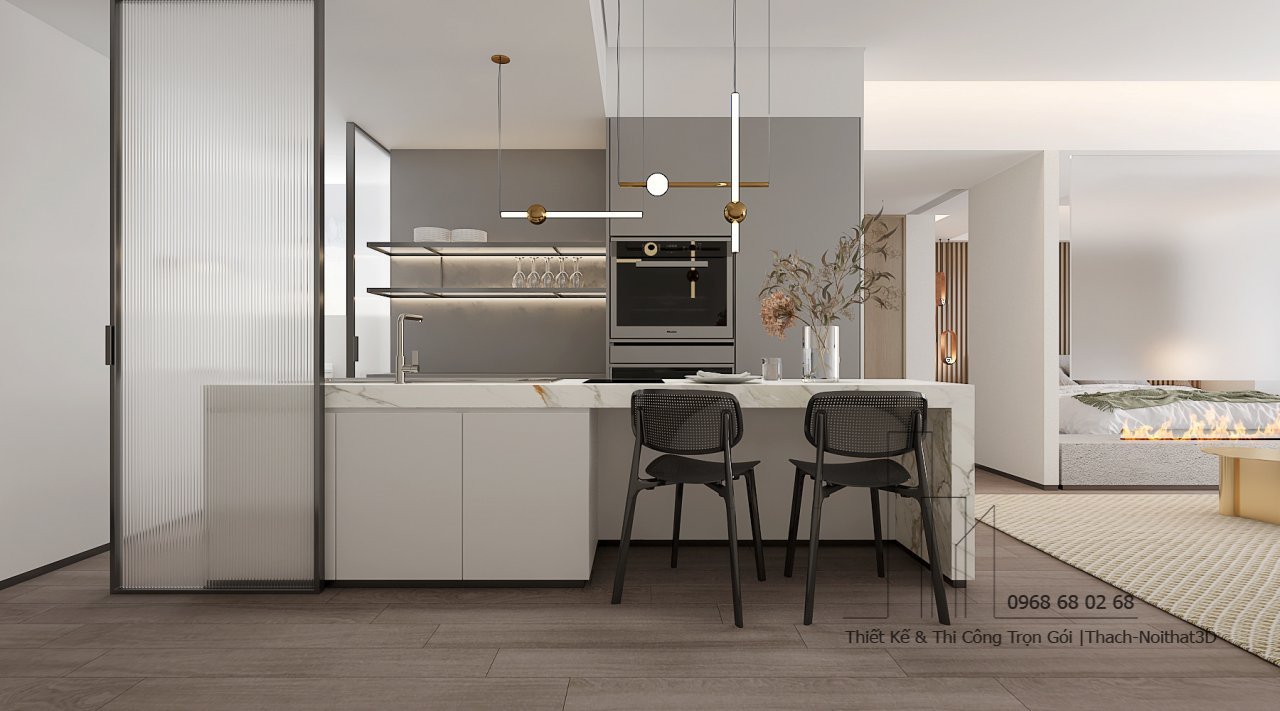100+ Tủ Bếp Hiện Đại Đẹp Giá Rẻ, Thi Công Trọn Gói Tại TPHCM | Nội Thất 3D - Thuận Thiên Xưởng sản xuất kệ bếp hiện đại đẹp Laminate chống ẩm