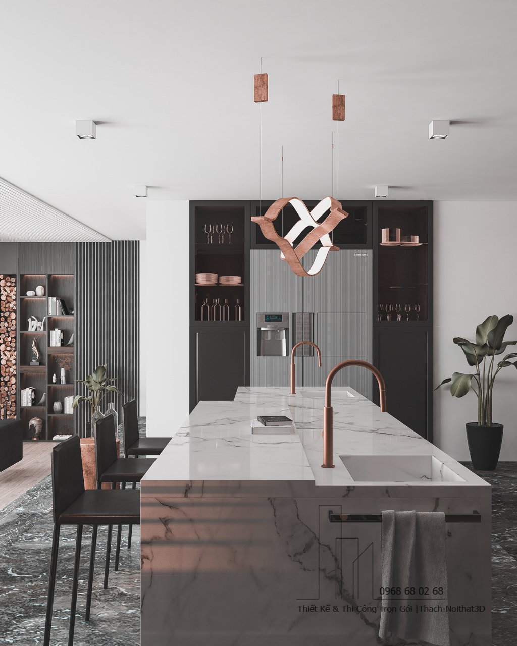 100+ Tủ Bếp Hiện Đại Đẹp Giá Rẻ, Thi Công Trọn Gói Tại TPHCM | Nội Thất 3D - Thuận Thiên Mẫu kệ nhà bếp hiện đại nhỏ gọn tiện ích