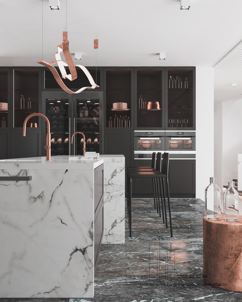 100+ Tủ Bếp Hiện Đại Đẹp Giá Rẻ, Thi Công Trọn Gói Tại TPHCM | Nội Thất 3D - Thuận Thiên Thiết kế kệ nhà bếp hiện đại đa năng thông minh