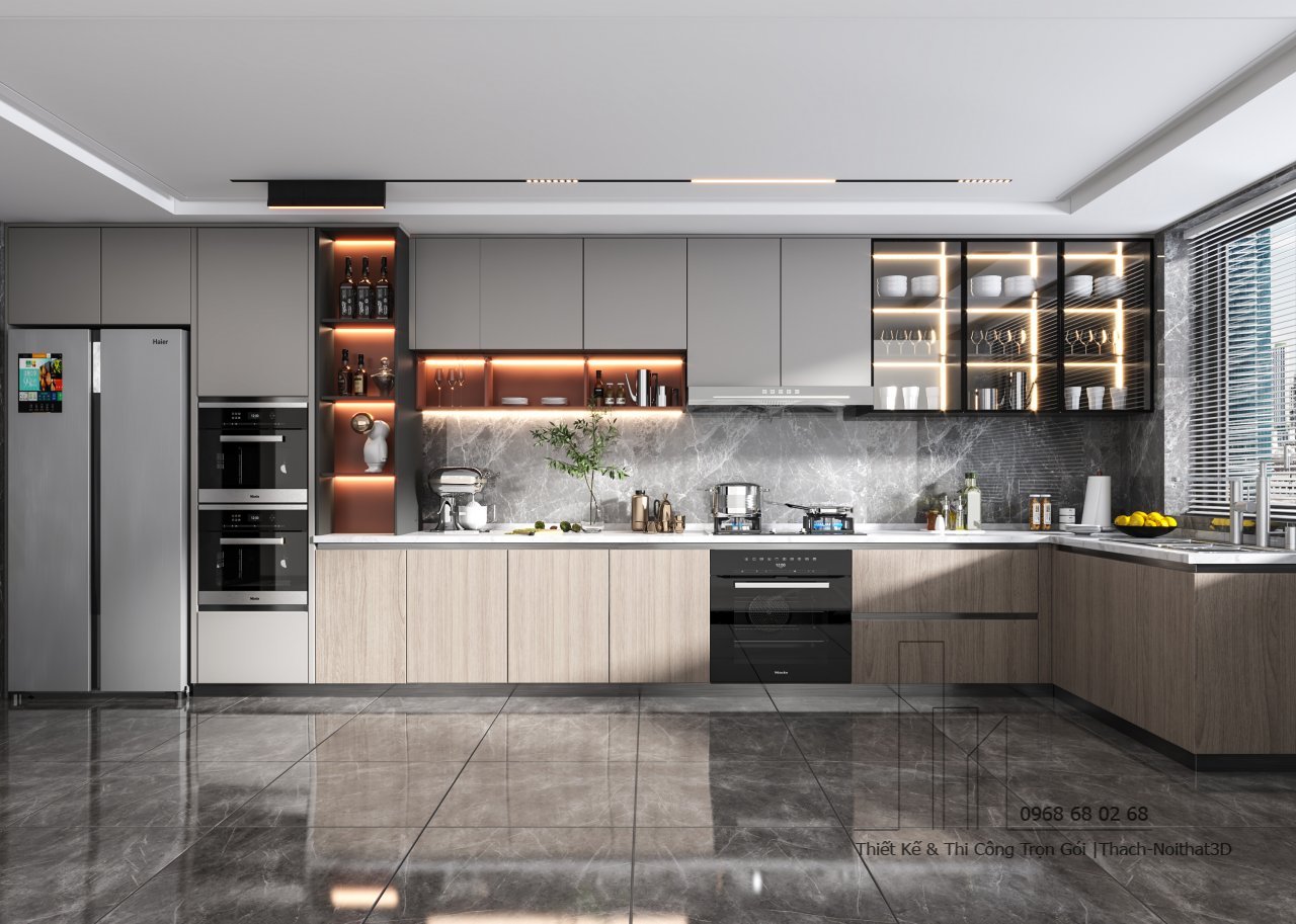 Đồ Gỗ Nội Thất Tại TPHCM – Xu Hướng, Bảng Giá & Địa Chỉ Uy Tín 2025 | Nội Thất 3D - Thuận Thiên Thiết kế đồ gỗ nội thất nhà bếp phong cách Bắc Âu