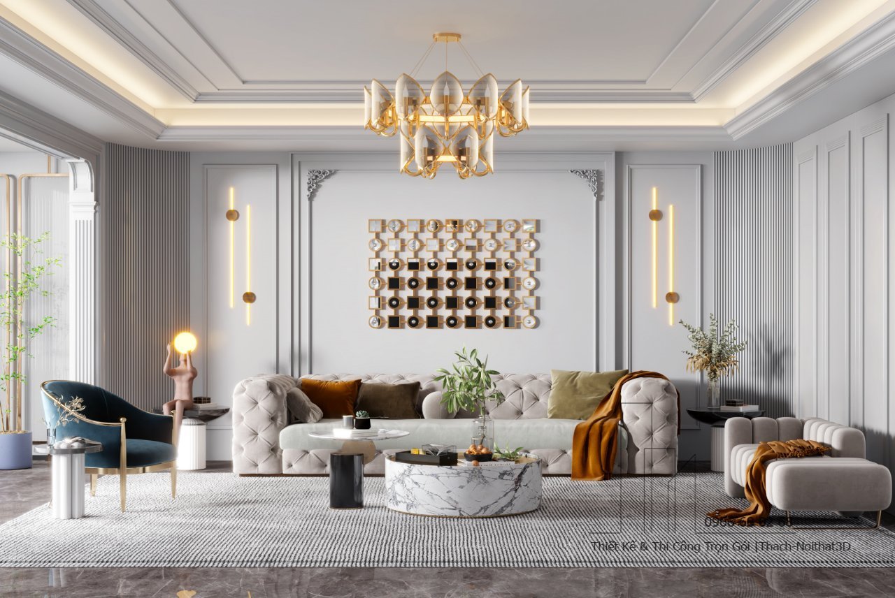 Nội Thất Phòng Khách Giá Rẻ, Thi Công Trọn Gói Tại TPHCM | Nội Thất 3D - Thuận Thiên Cửa hàng nội thất phòng khách nhà ống giá rẻ
