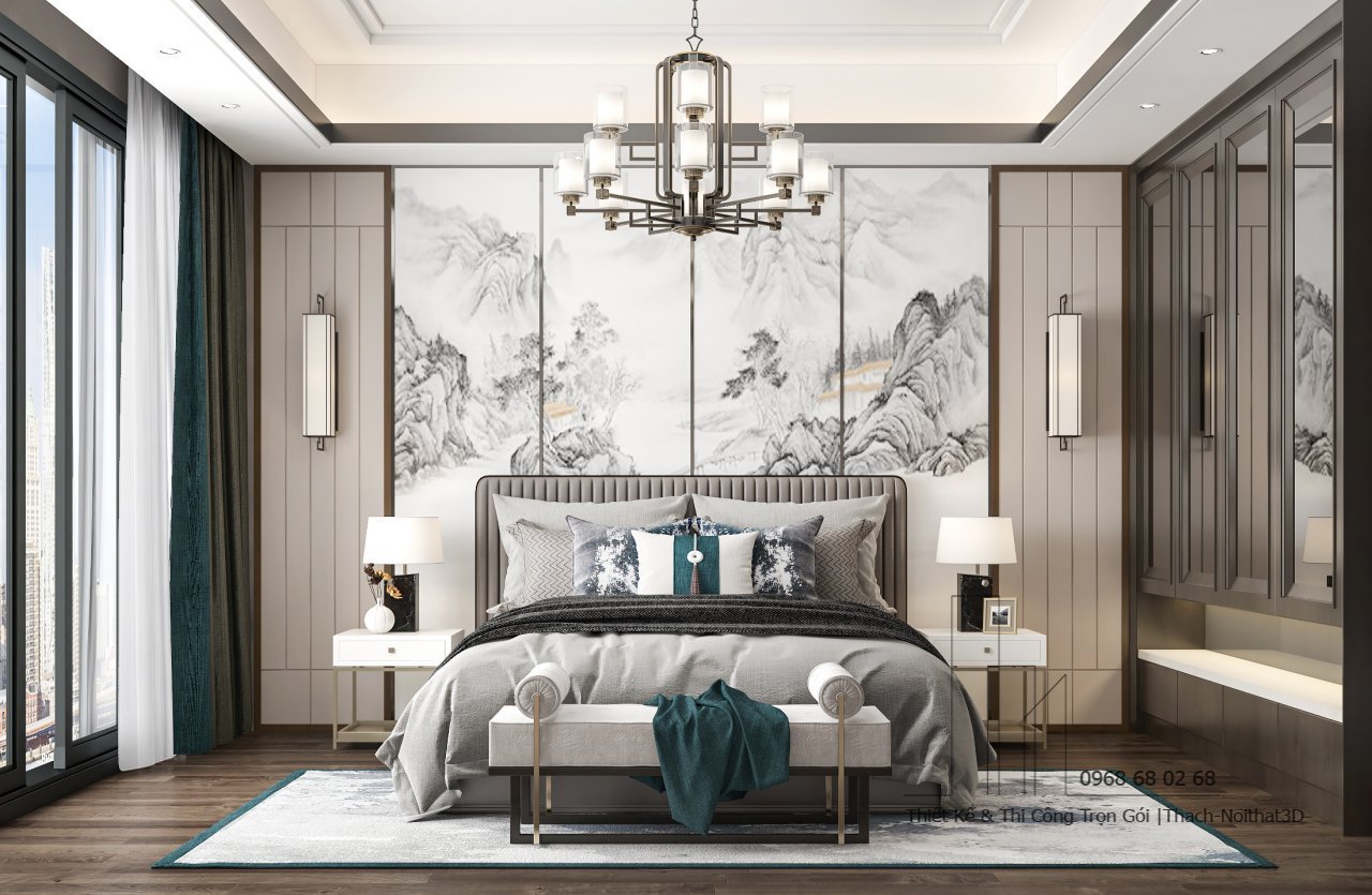 Nội Thất Phòng Ngủ Đẹp – Giải Pháp Hiện Đại, Đẹp Giá Rẻ, Thi Công Trọn Gói Tại Tphcm | Nội Thất 3D - Thuận Thiên Thiết kế phòng ngủ 10m2 đẹp tối giản