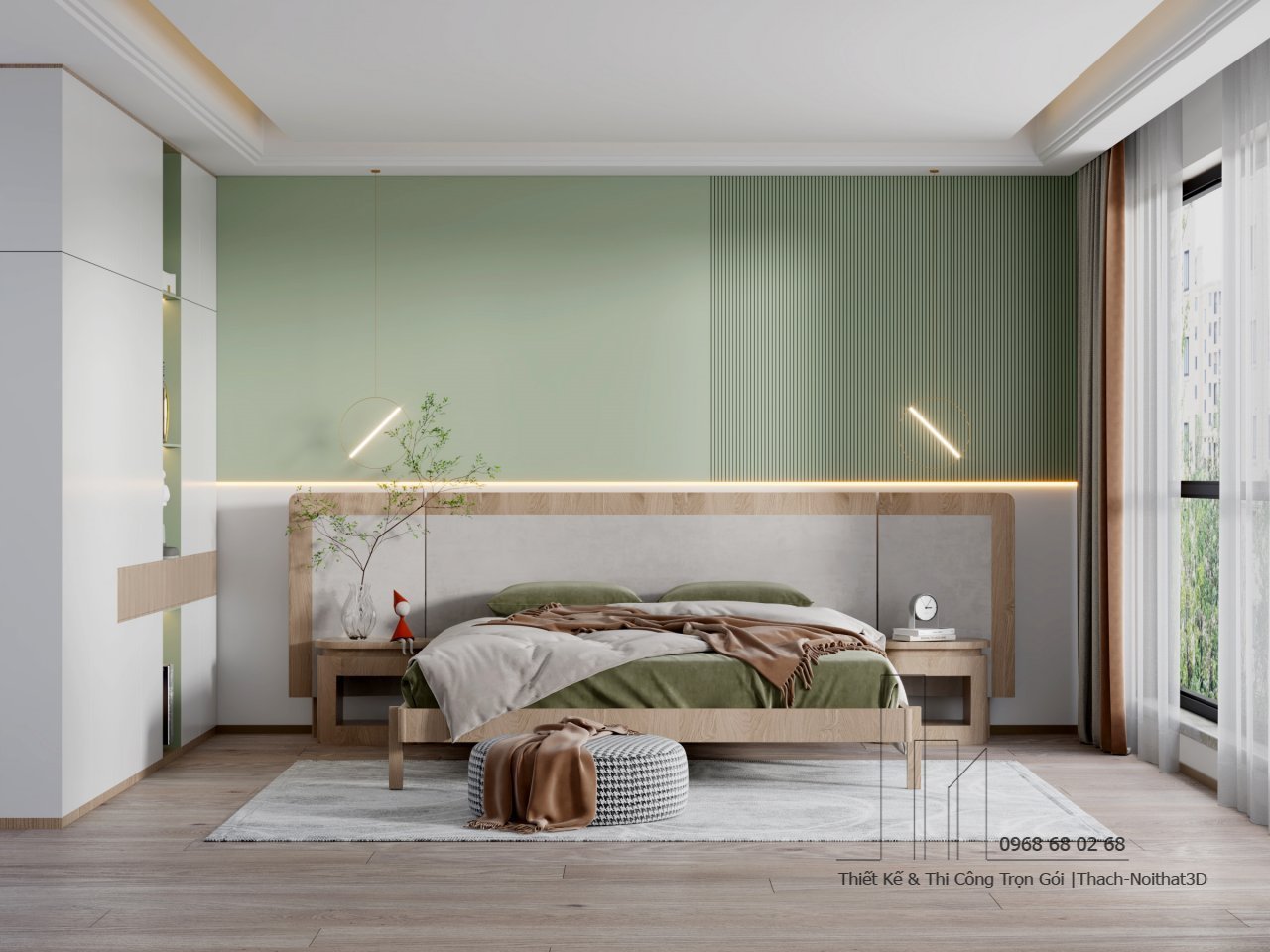 Nội Thất Phòng Ngủ Đẹp – Giải Pháp Hiện Đại, Đẹp Giá Rẻ, Thi Công Trọn Gói Tại Tphcm | Nội Thất 3D - Thuận Thiên Xưởng thi công phòng ngủ 10m2 đẹp MDF Ba Thanh