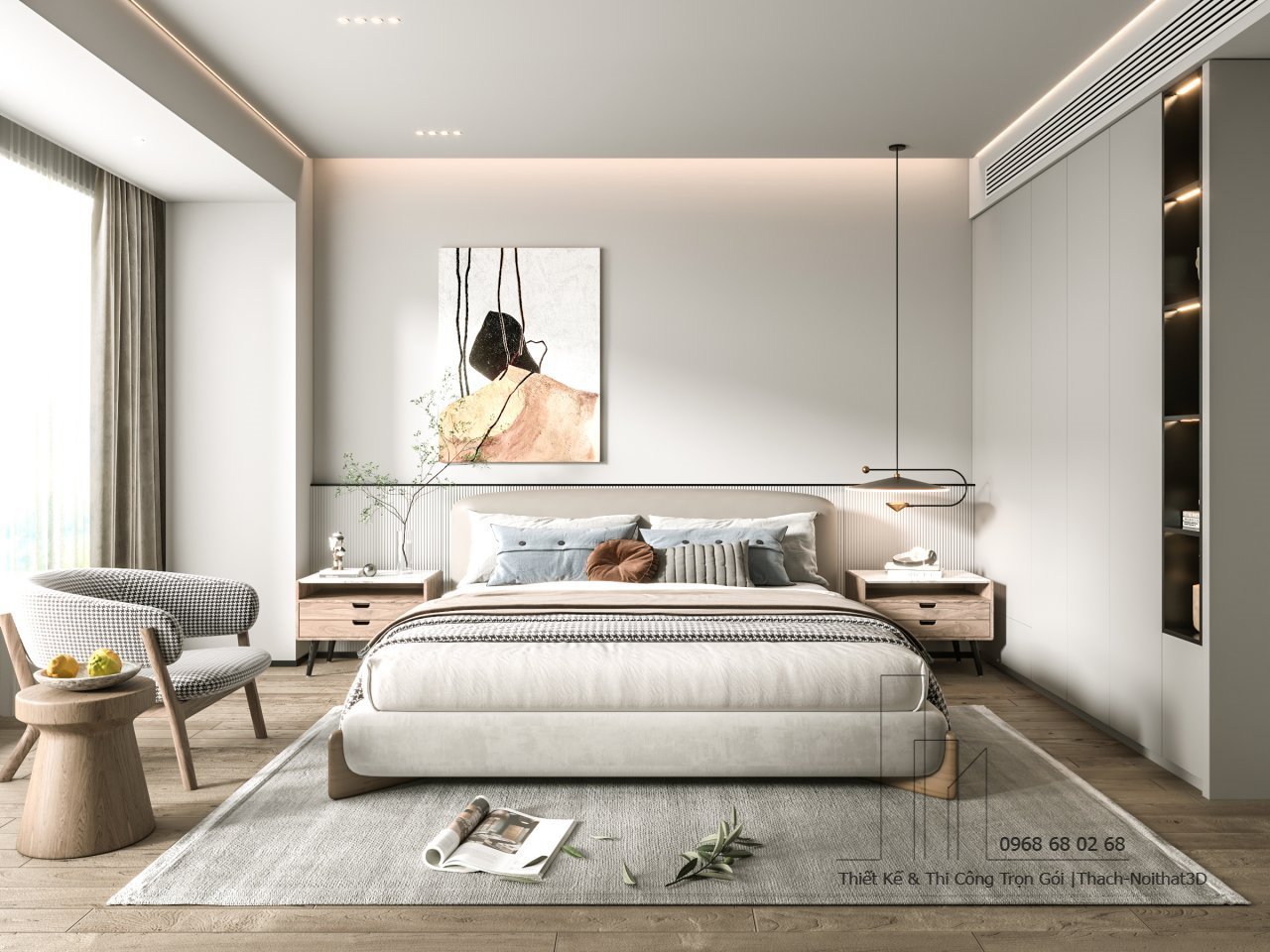 Nội Thất Phòng Ngủ Đẹp – Giải Pháp Hiện Đại, Đẹp Giá Rẻ, Thi Công Trọn Gói Tại Tphcm | Nội Thất 3D - Thuận Thiên Thiết kế phòng ngủ 10m2 đẹp nhỏ gọn