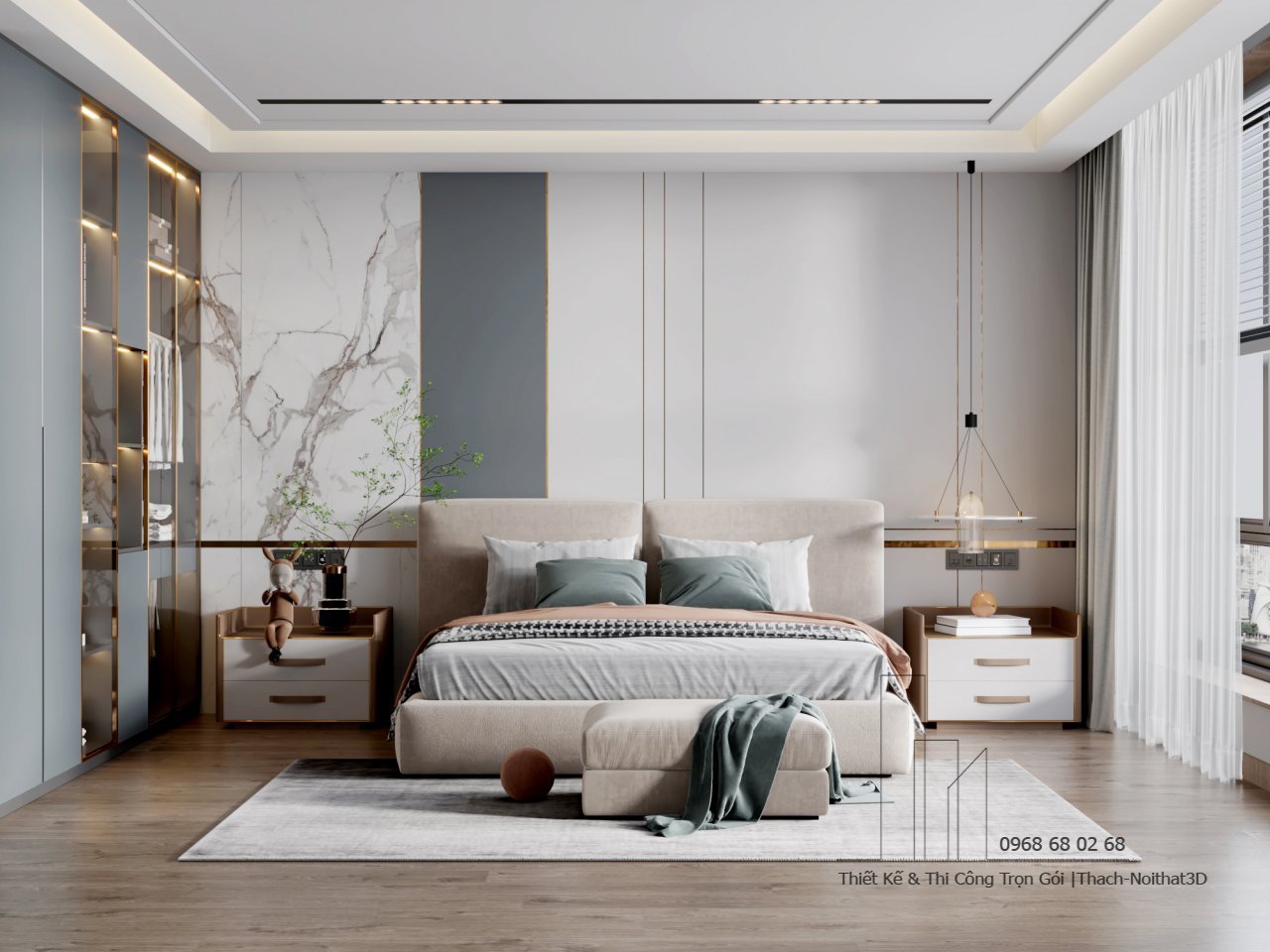 Nội Thất Phòng Ngủ Đẹp – Giải Pháp Hiện Đại, Đẹp Giá Rẻ, Thi Công Trọn Gói Tại Tphcm | Nội Thất 3D - Thuận Thiên Cửa hàng phòng ngủ decor đẹp giá rẻ