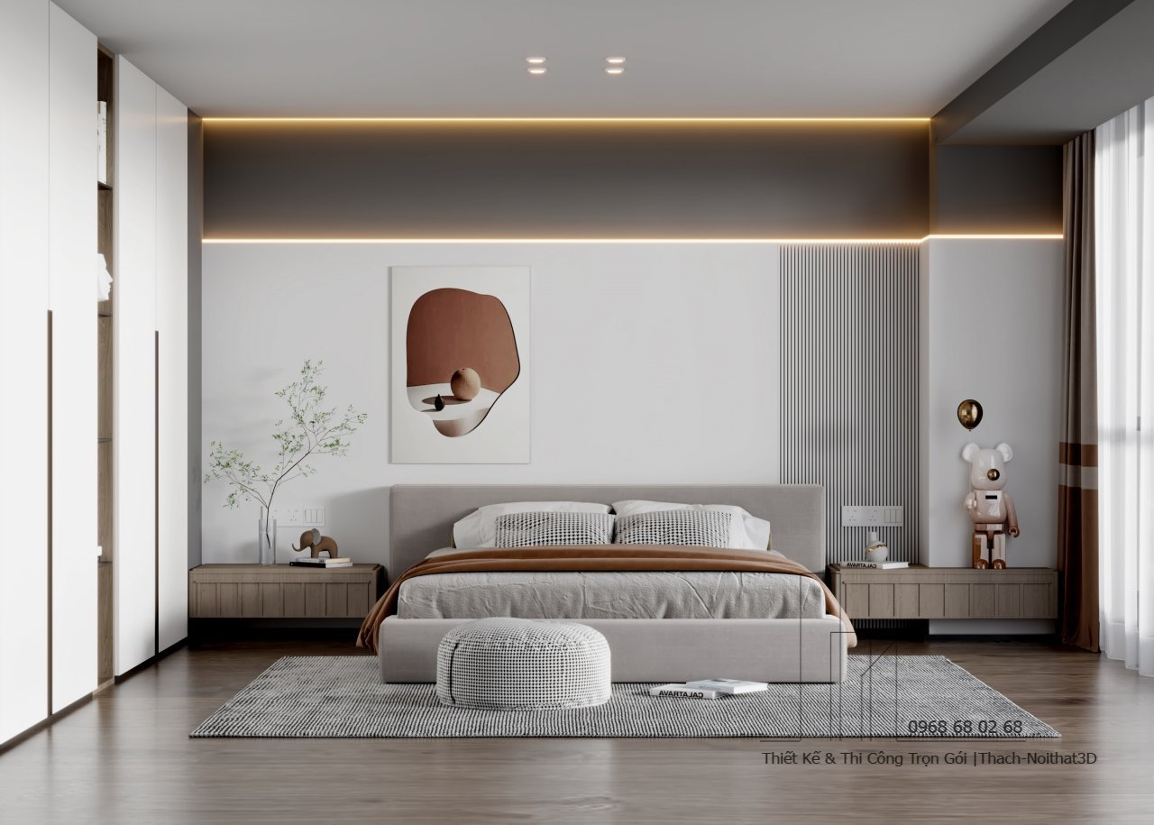 Nội Thất Phòng Ngủ Đẹp – Giải Pháp Hiện Đại, Đẹp Giá Rẻ, Thi Công Trọn Gói Tại Tphcm | Nội Thất 3D - Thuận Thiên Combo phòng ngủ decor đẹp tiện nghi