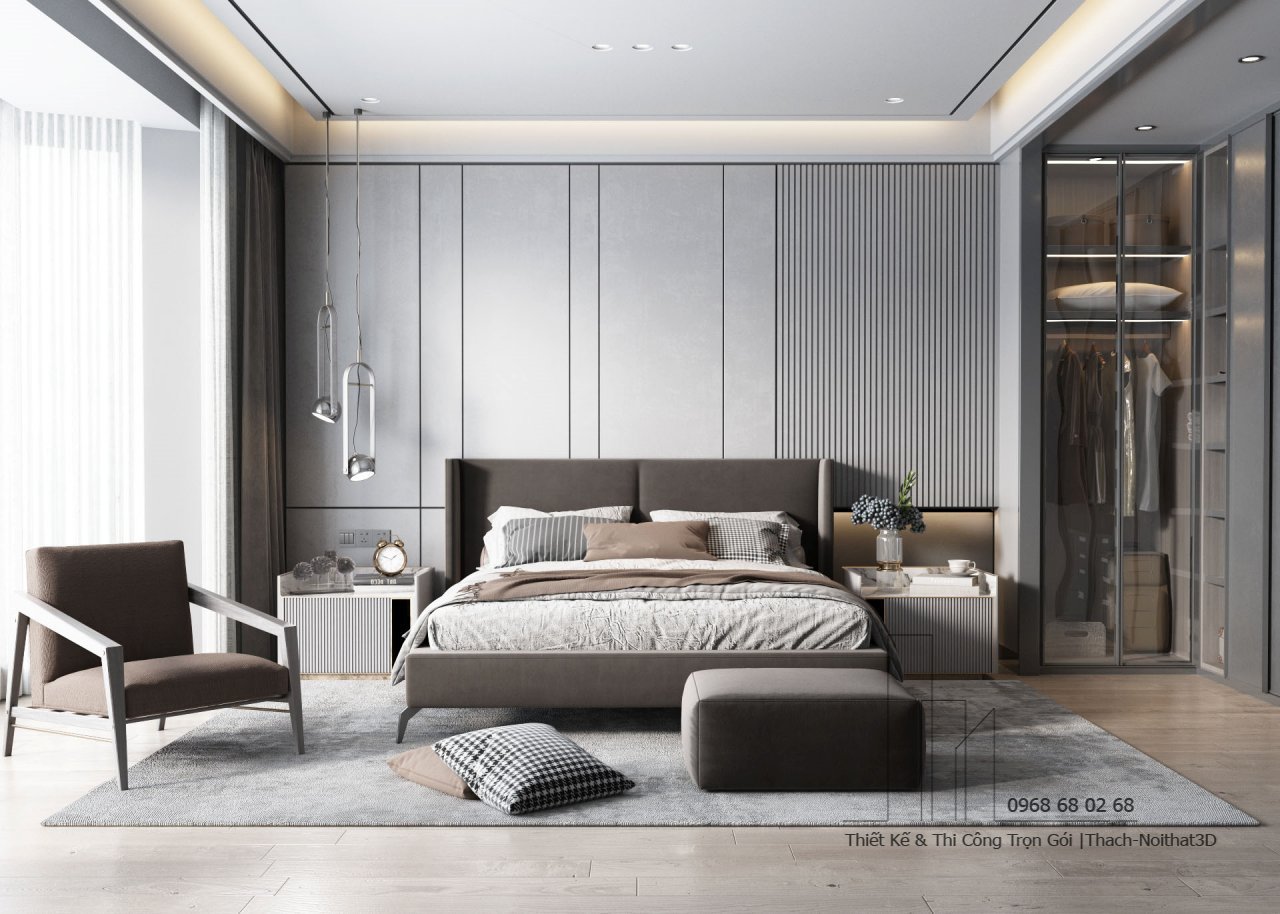 Nội Thất Phòng Ngủ Đẹp – Giải Pháp Hiện Đại, Đẹp Giá Rẻ, Thi Công Trọn Gói Tại Tphcm | Nội Thất 3D - Thuận Thiên Công ty thi công phòng ngủ decor đẹp Luxury