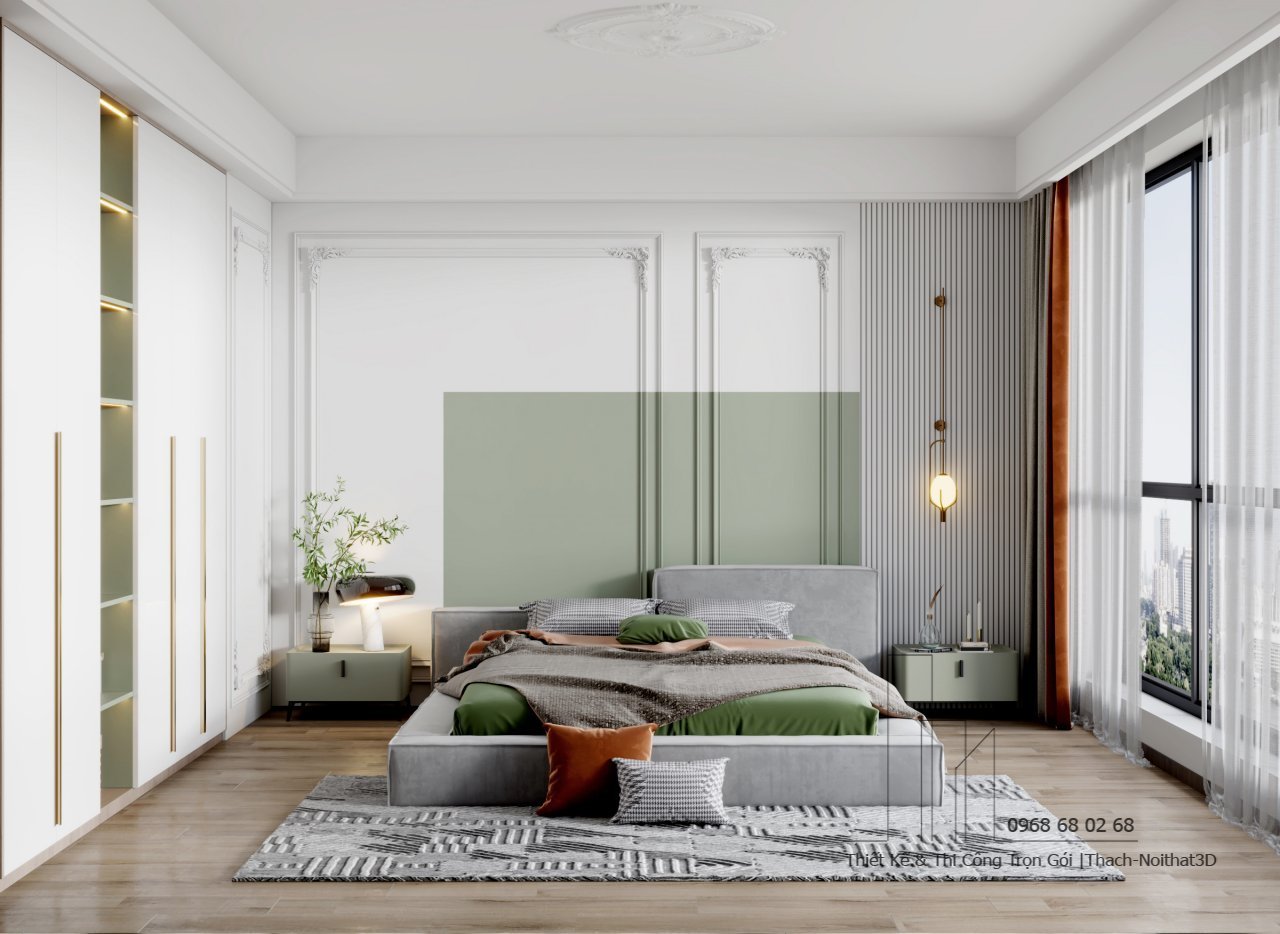Nội Thất Phòng Ngủ Đẹp – Giải Pháp Hiện Đại, Đẹp Giá Rẻ, Thi Công Trọn Gói Tại Tphcm | Nội Thất 3D - Thuận Thiên Mẫu phòng ngủ decor đẹp Eco xanh