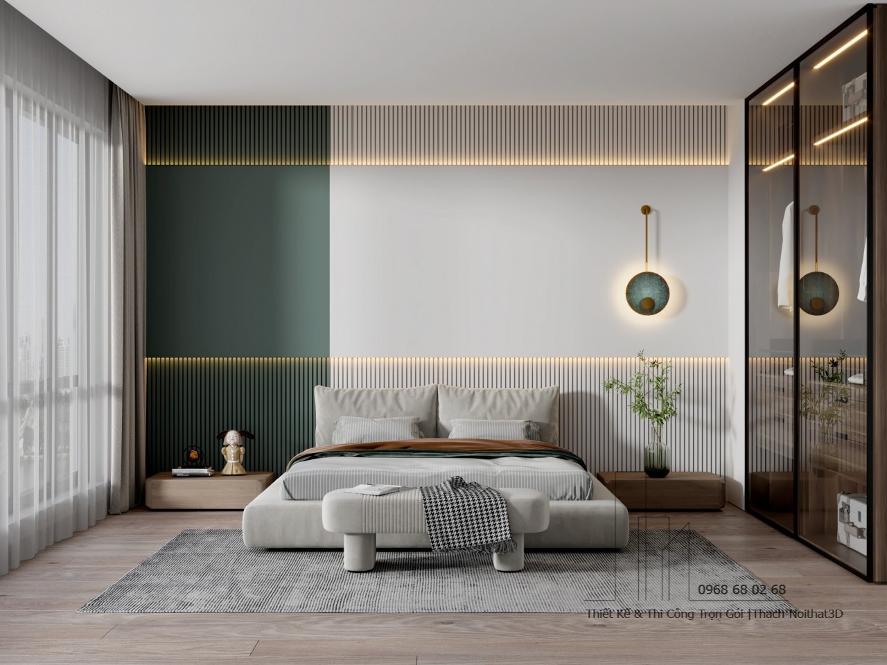 Nội Thất Phòng Ngủ Đẹp – Giải Pháp Hiện Đại, Đẹp Giá Rẻ, Thi Công Trọn Gói Tại Tphcm | Nội Thất 3D - Thuận Thiên Cửa hàng cung cấp phòng ngủ decor đẹp MDF Mộc Phát