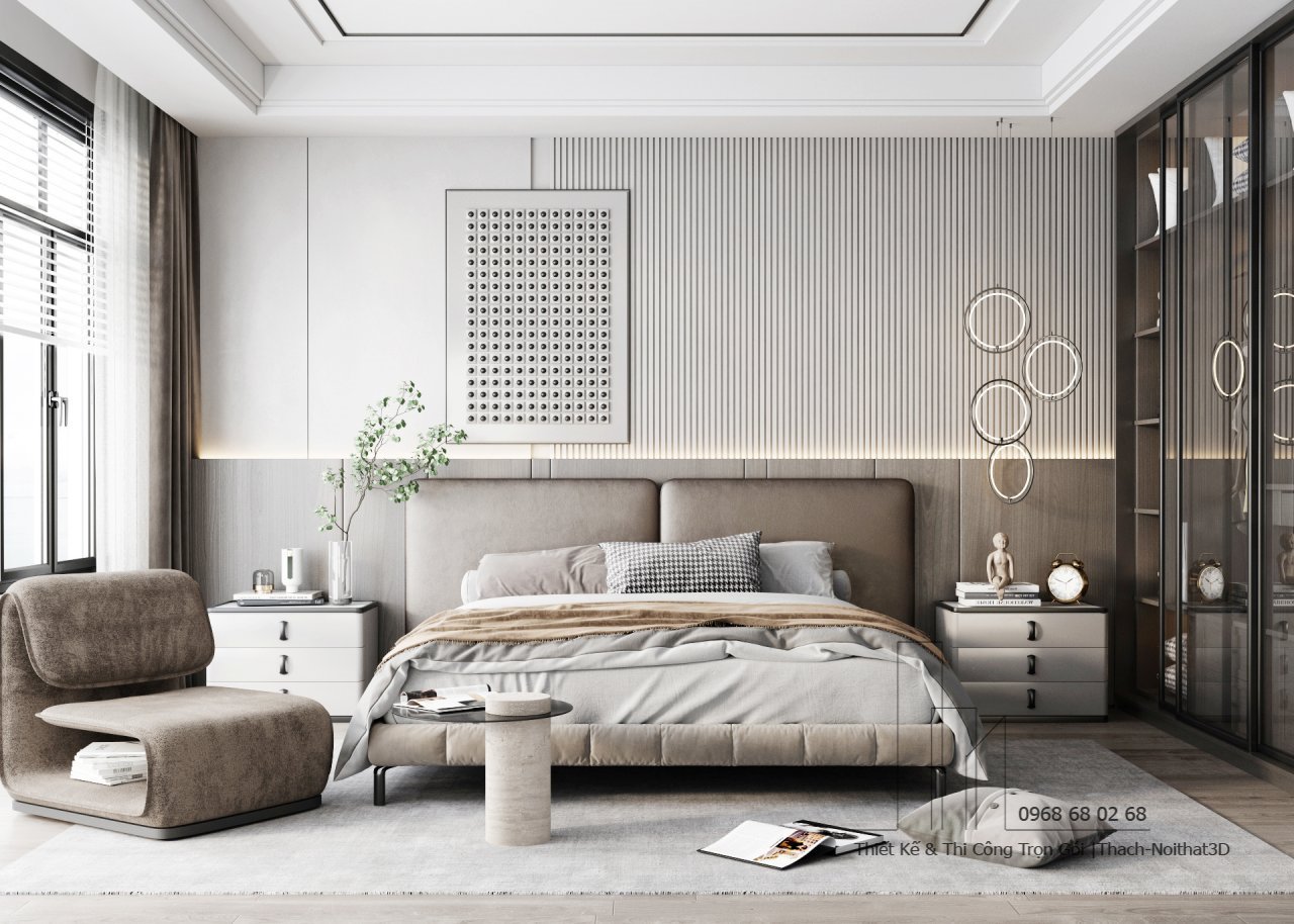 Nội Thất Phòng Ngủ Đẹp – Giải Pháp Hiện Đại, Đẹp Giá Rẻ, Thi Công Trọn Gói Tại Tphcm | Nội Thất 3D - Thuận Thiên Mẫu phòng ngủ decor đẹp Luxury cao cấp