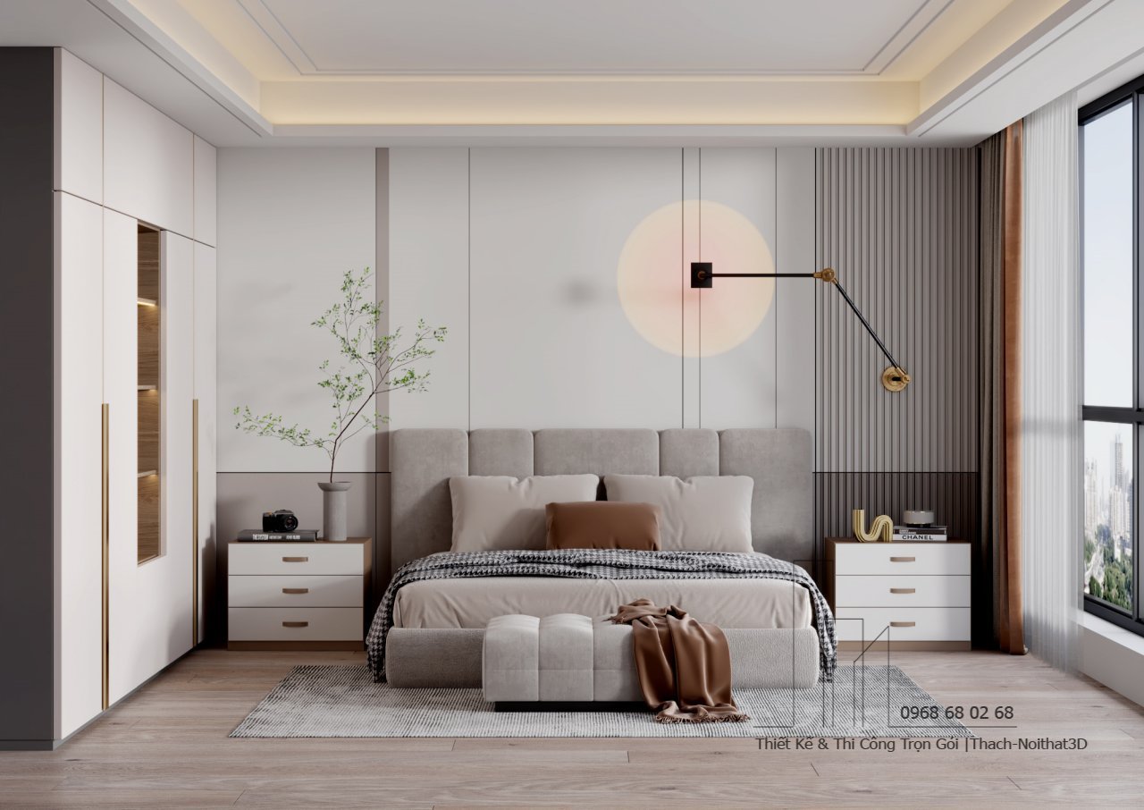 Nội Thất Phòng Ngủ Đẹp – Giải Pháp Hiện Đại, Đẹp Giá Rẻ, Thi Công Trọn Gói Tại Tphcm | Nội Thất 3D - Thuận Thiên Công ty thi công phòng ngủ decor đẹp hiện đại