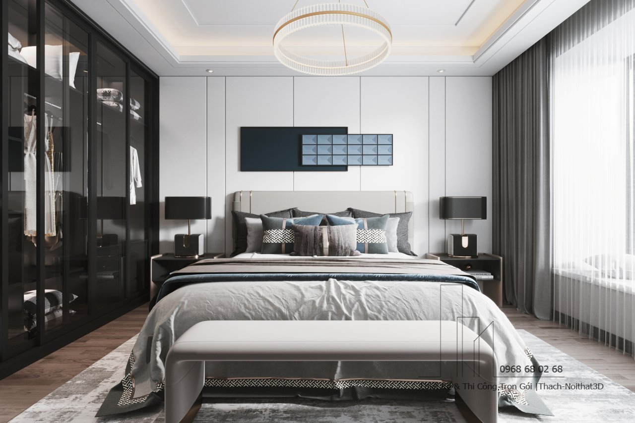 Nội Thất Phòng Ngủ Đẹp – Giải Pháp Hiện Đại, Đẹp Giá Rẻ, Thi Công Trọn Gói Tại Tphcm | Nội Thất 3D - Thuận Thiên Combo nội thất phòng ngủ master đẹp tiện nghi