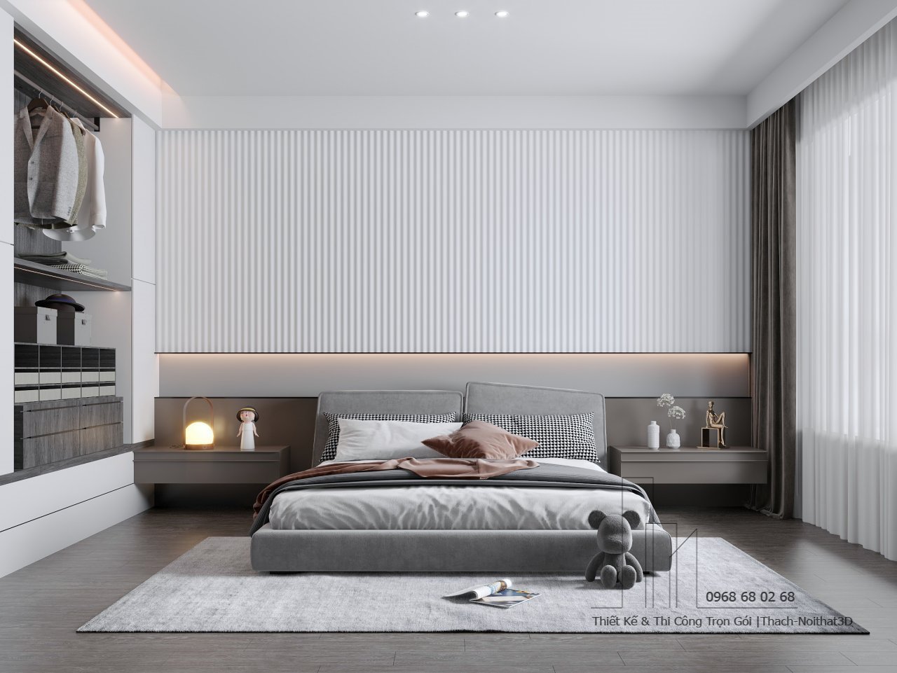Nội Thất Phòng Ngủ Đẹp – Giải Pháp Hiện Đại, Đẹp Giá Rẻ, Thi Công Trọn Gói Tại Tphcm | Nội Thất 3D - Thuận Thiên Mẫu phòng ngủ master đẹp phong cách Nhật Bản