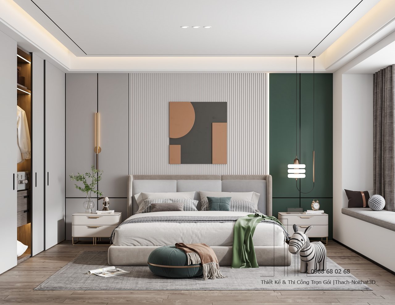 Nội Thất Phòng Ngủ Đẹp – Giải Pháp Hiện Đại, Đẹp Giá Rẻ, Thi Công Trọn Gói Tại Tphcm | Nội Thất 3D - Thuận Thiên Cửa hàng phòng ngủ master đẹp trẻ trung