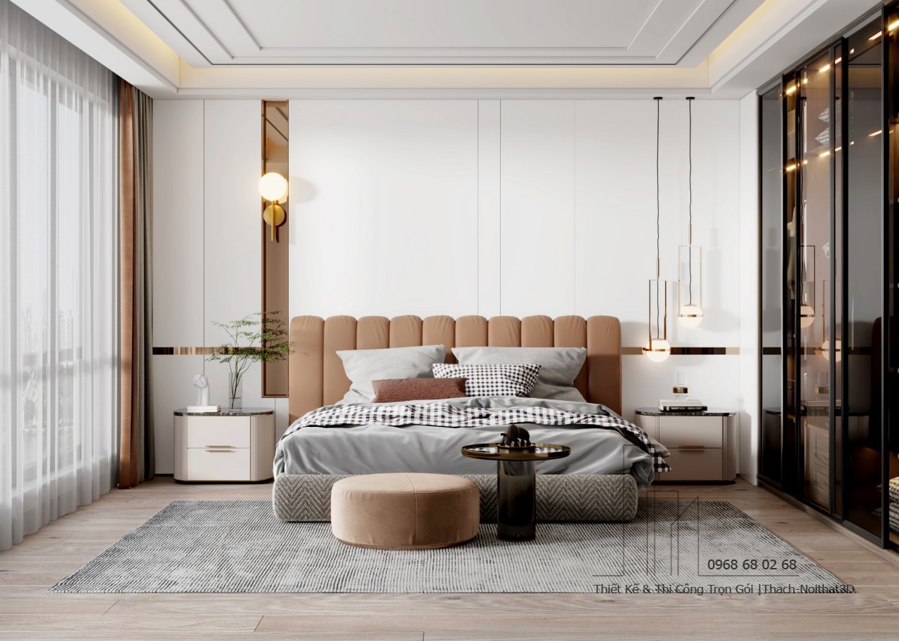 Nội Thất Phòng Ngủ Đẹp – Giải Pháp Hiện Đại, Đẹp Giá Rẻ, Thi Công Trọn Gói Tại Tphcm | Nội Thất 3D - Thuận Thiên Công ty nội thất phòng ngủ master đẹp giá rẻ