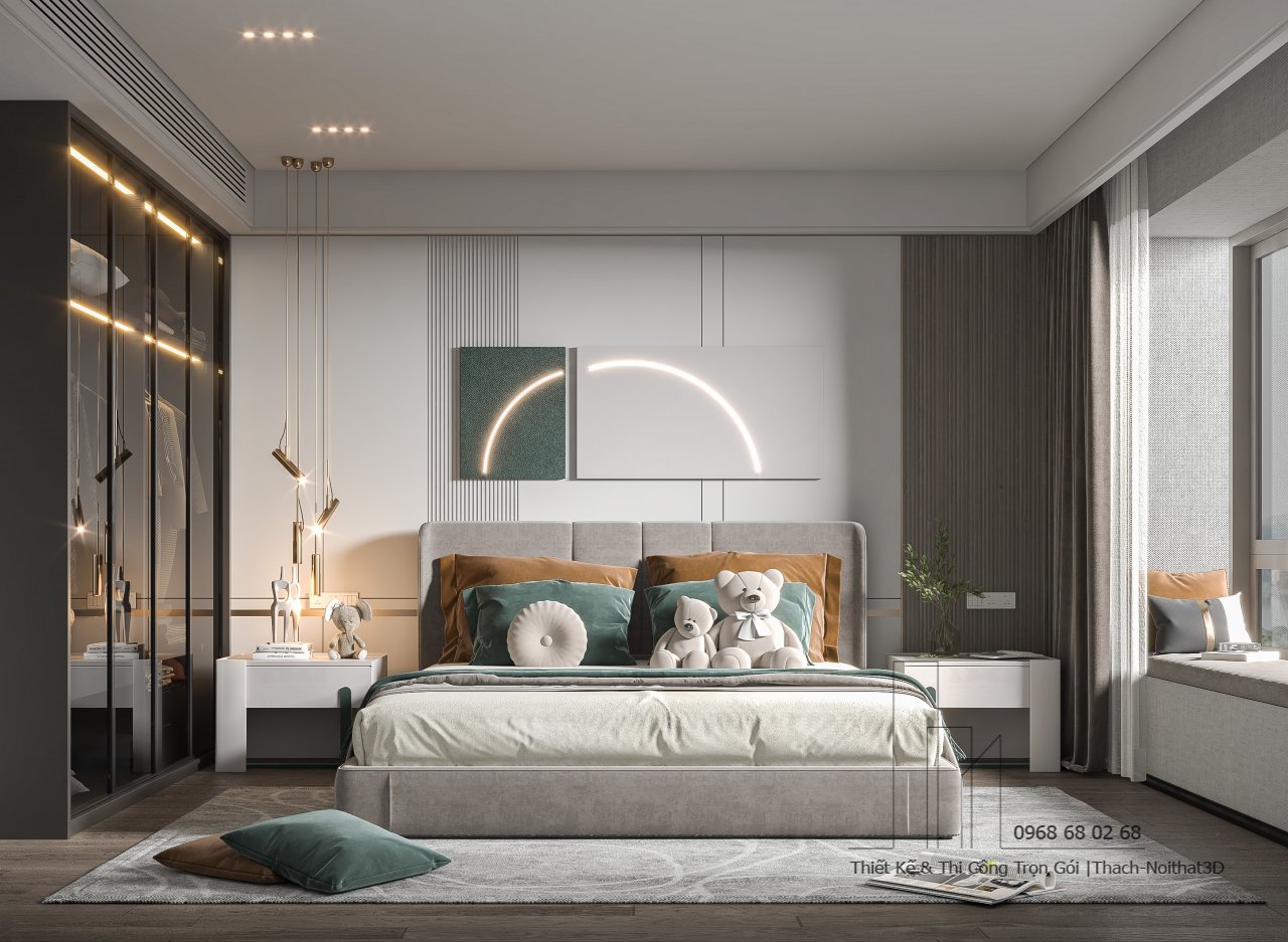 Nội Thất Phòng Ngủ Rẻ Đẹp, Thi Công Trọn Gói Tại TPHCM | Nội Thất 3D - Thuận Thiên Mẫu phòng ngủ nhỏ đẹp phong cách Nhật Bản