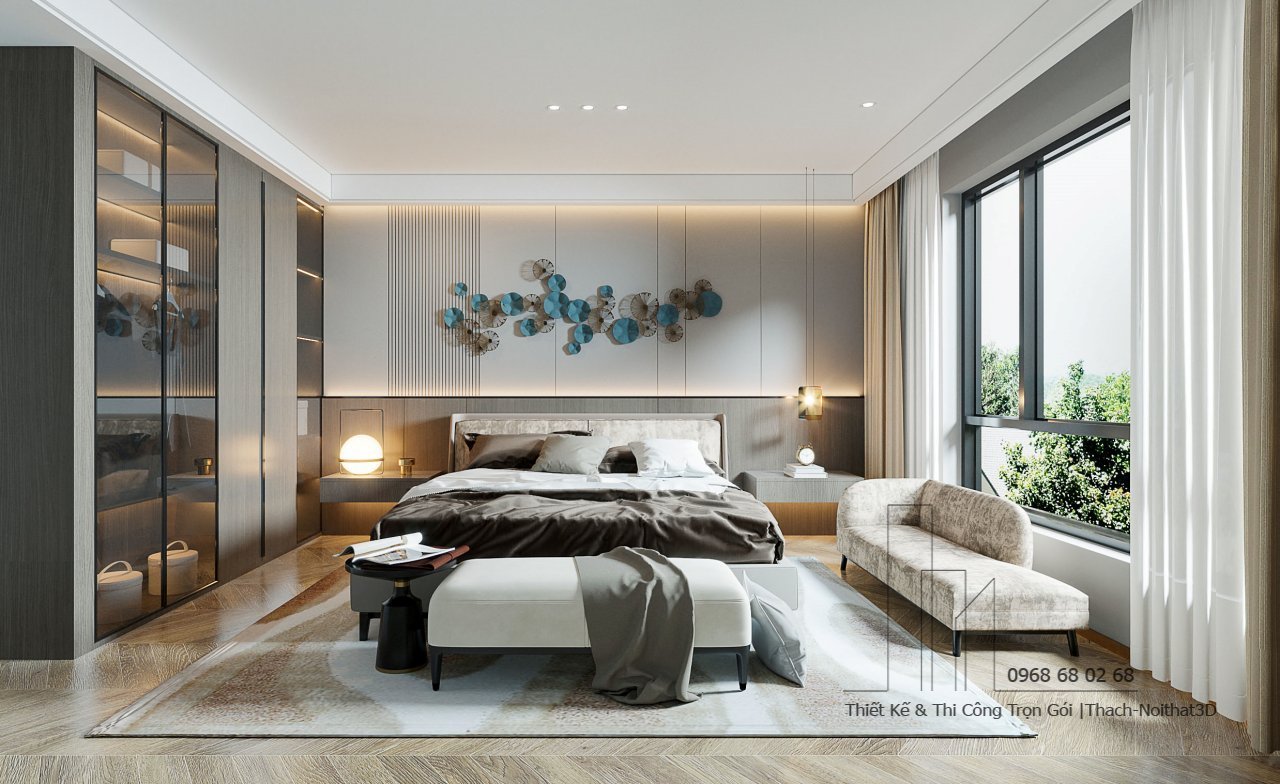 Nội Thất Phòng Ngủ Đẹp – Giải Pháp Hiện Đại, Đẹp Giá Rẻ, Thi Công Trọn Gói Tại Tphcm | Nội Thất 3D - Thuận Thiên Thiết kế phòng ngủ nhỏ đẹp phong cách tối giản